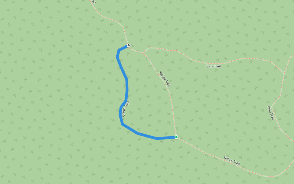 Green Trail walking route map in Saint Johnsbury