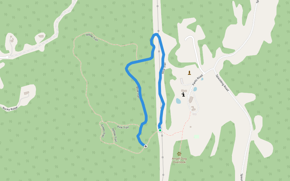 Blue Trail walking route map in Saint Johnsbury