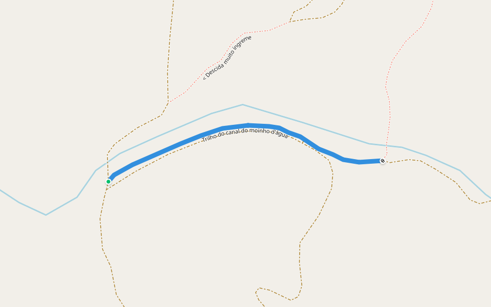Trilho do canal do moinho d'água walking route map in Melides