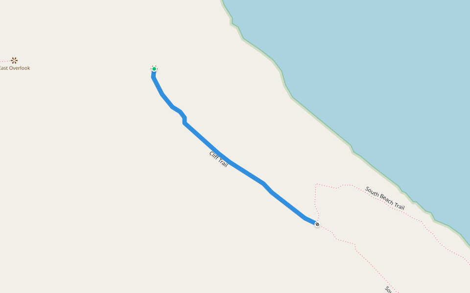 Cliff Trail walking route map in Westmore