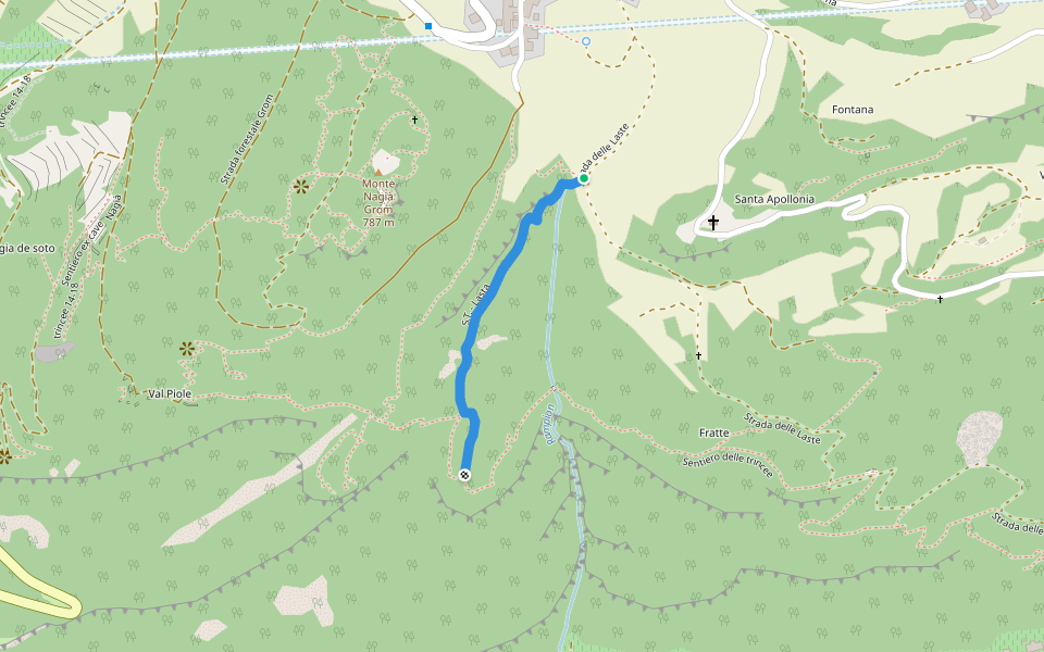 S.T. - Lasta walking route map in Manzano