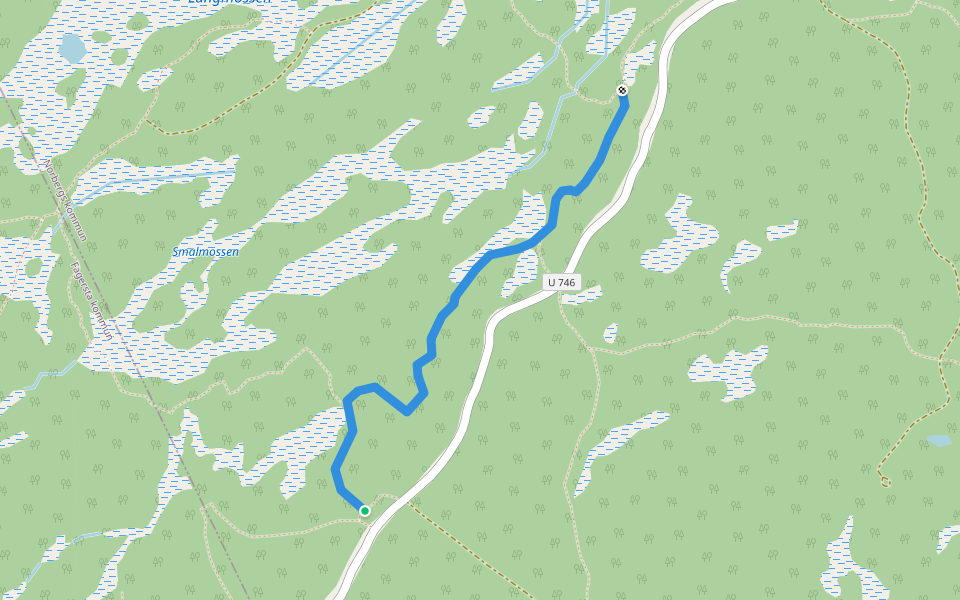 EkMalm`sStig walking route map in Norberg