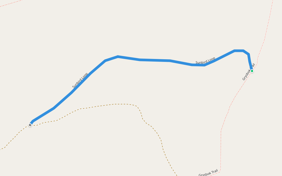 Sunbird Loop walking route map in Barrydale