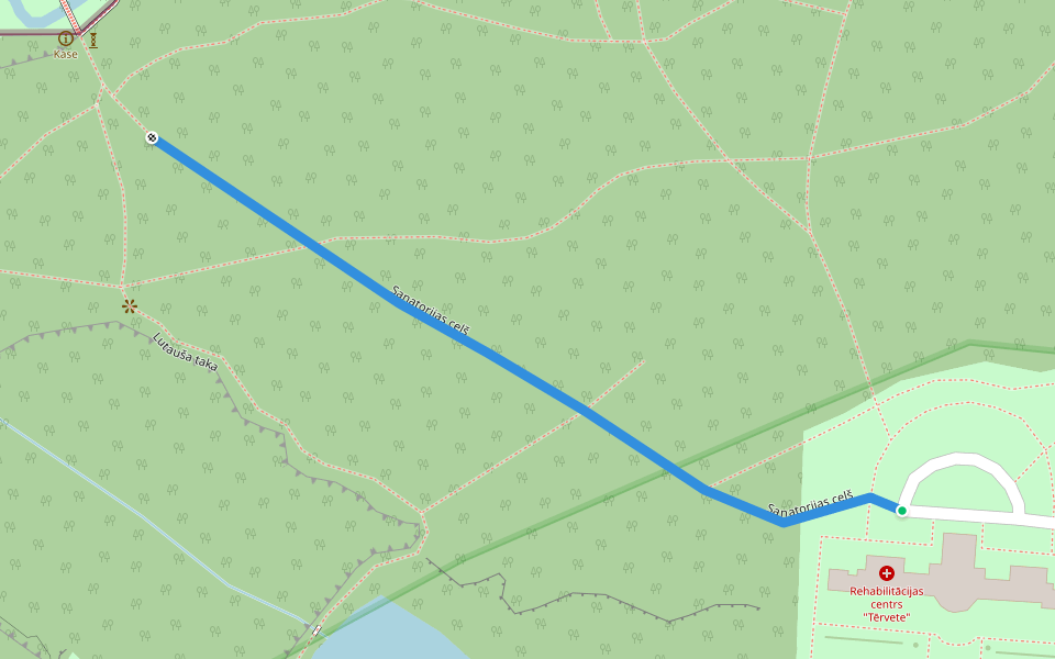 Sanatorijas ceļš walking route map in Tērvete