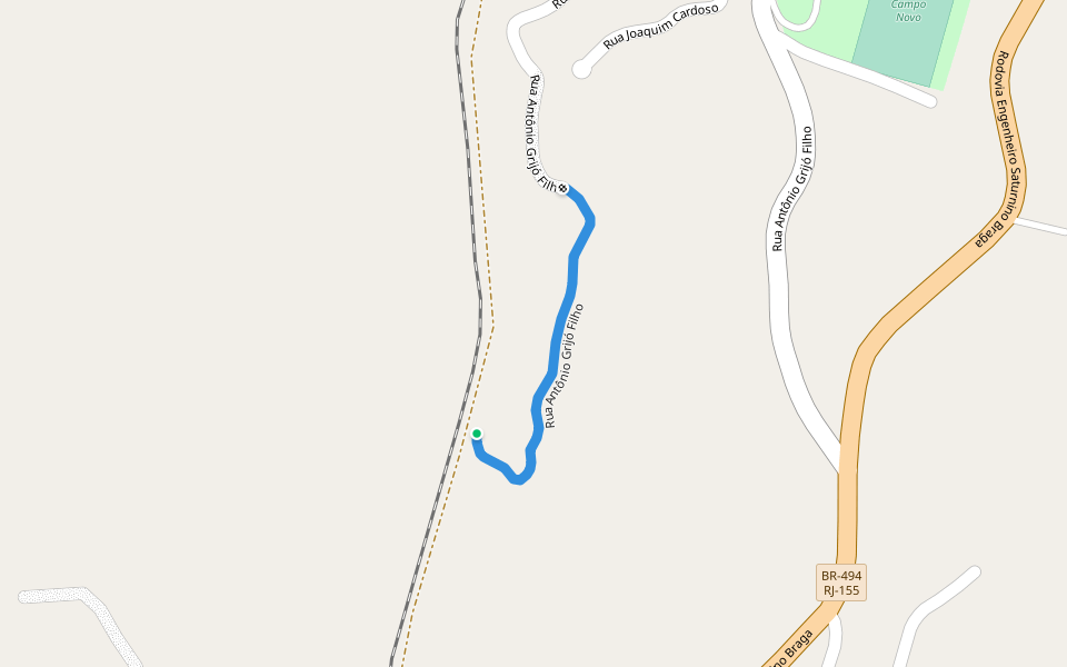 Rua Antônio Grijó Filho walking route map in Rio Claro