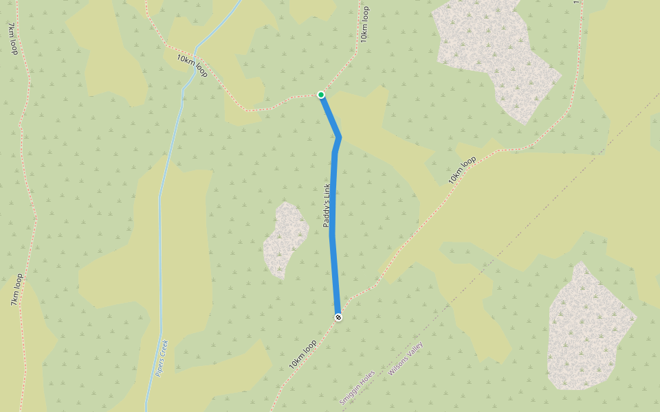 Paddy's Link walking route map in Perisher Valley