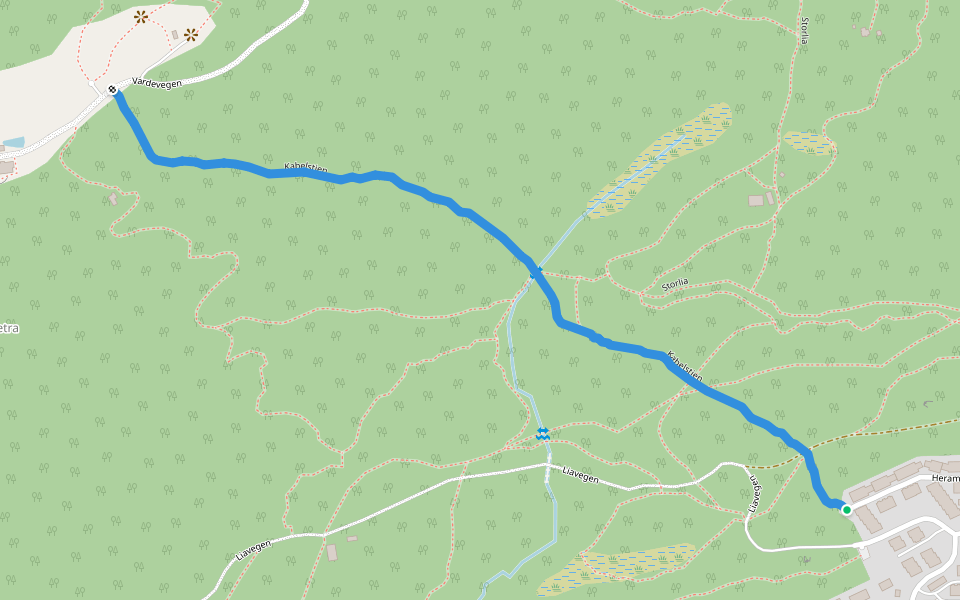 Kabelstien walking route map in Molde