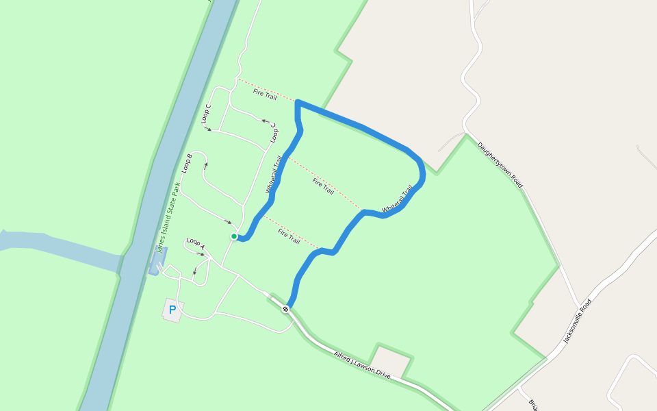 Whitetail Trail walking route map in Crisfield