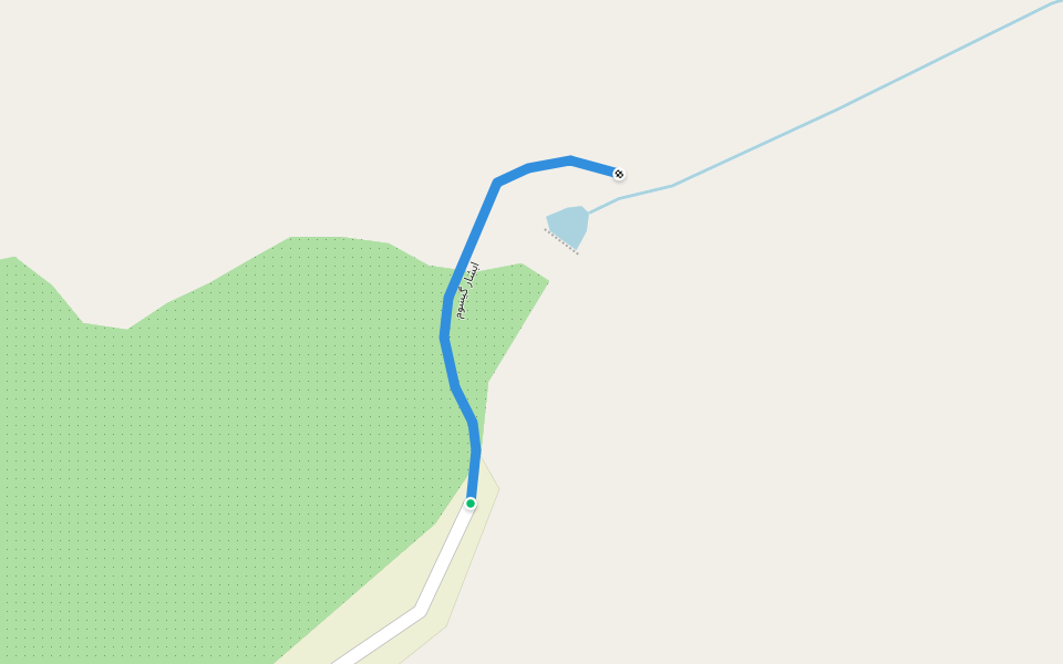 ابشار گیسوم walking route map in Naraq