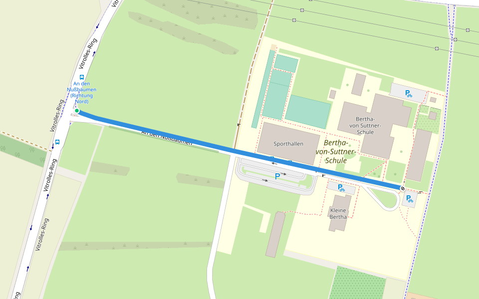 An den Nußbäumen walking route map in Mörfelden-Walldorf