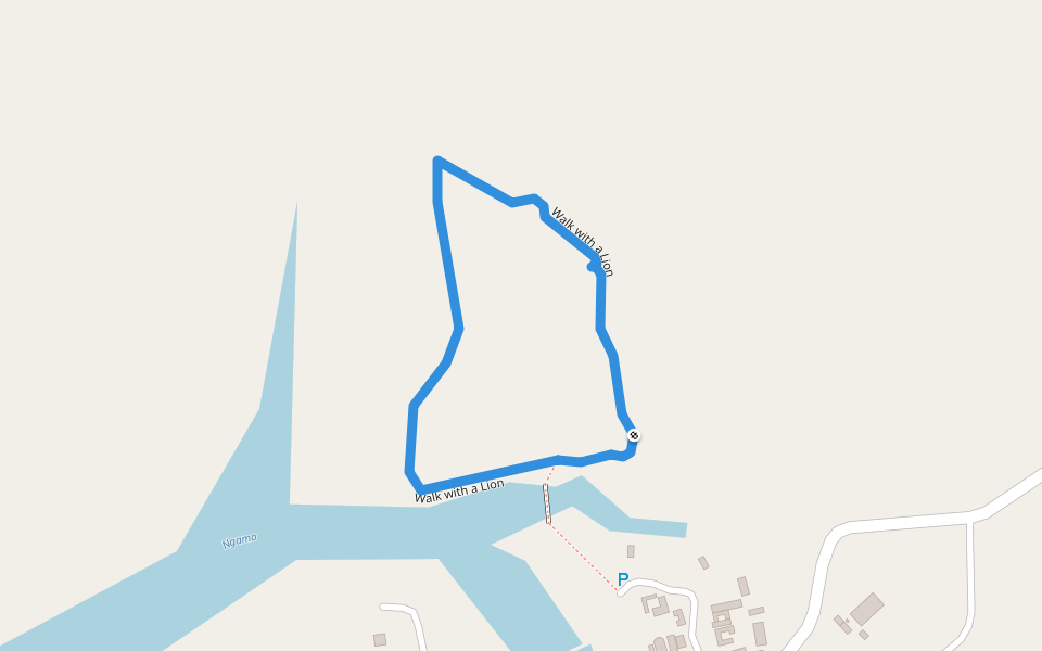 Walk with a Lion walking route map in Gweru