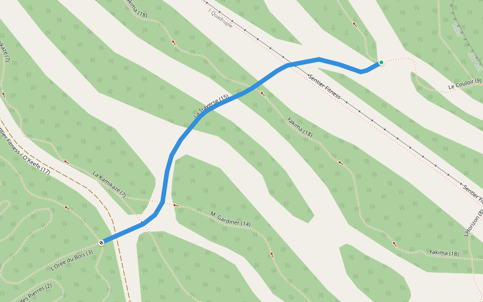 La Traverse (15) walking route map in Rigaud