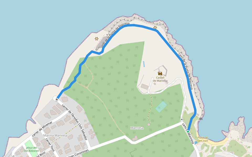 camí de la Punta de Manresa walking route map in Mal Pas-Bon Aire