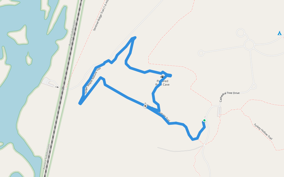 Sugar Maple Nature Trail walking route map in Bagley