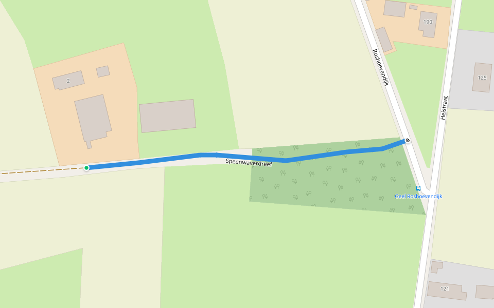 Speenwaverdreef walking route map in Geel