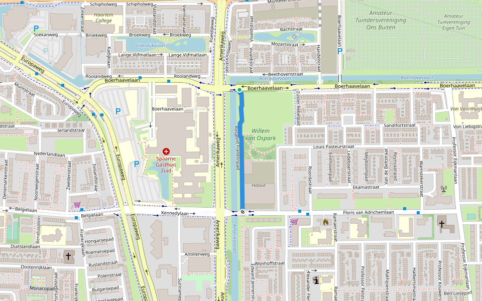 Rosalind Franklinpad walking route map in Leiden
