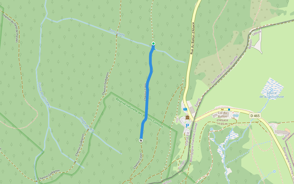 Chemin Colas walking route map in Saint-Maurice-sur-Moselle