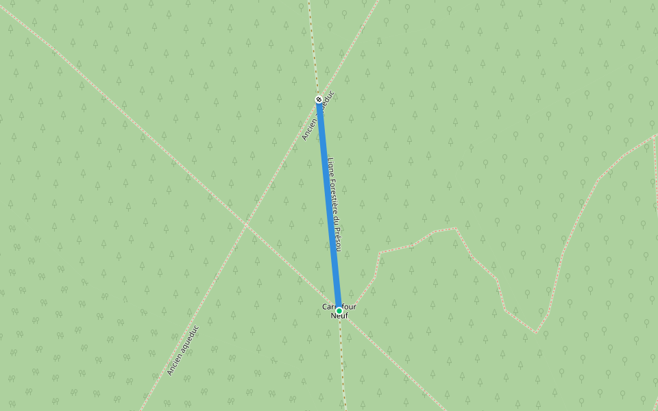 Ligne Forestière du Présou walking route map in Liffré