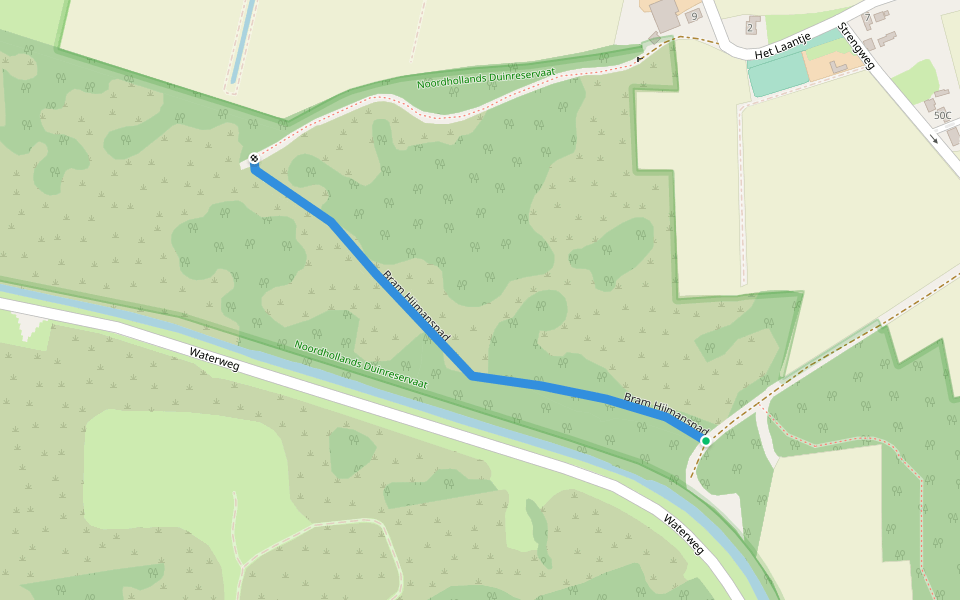 Bram Hijmanspad walking route map in Heemskerk