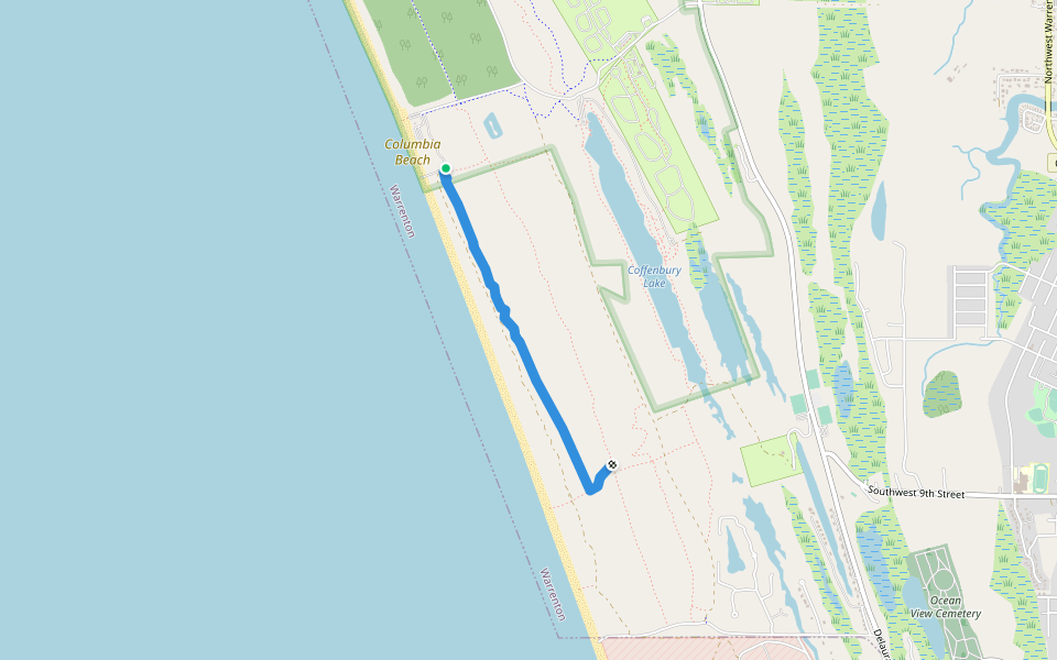 Sleepy Hollow Trail walking route map in Warrenton