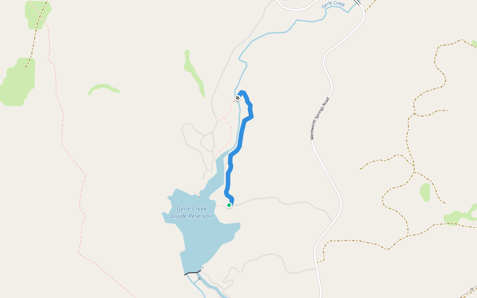 Gerle Creek Trail walking route map in Pacific House