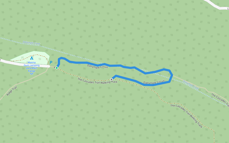 Dalrymple Circuit walking route map in Goomburra