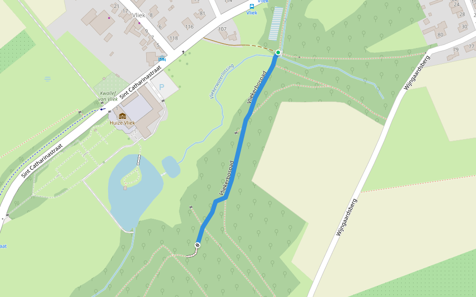 Vliekerbospad walking route map in Ulestraten