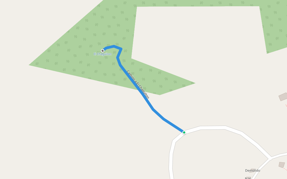 Camino a El Chaguiton walking route map in Sesesmil Segundo