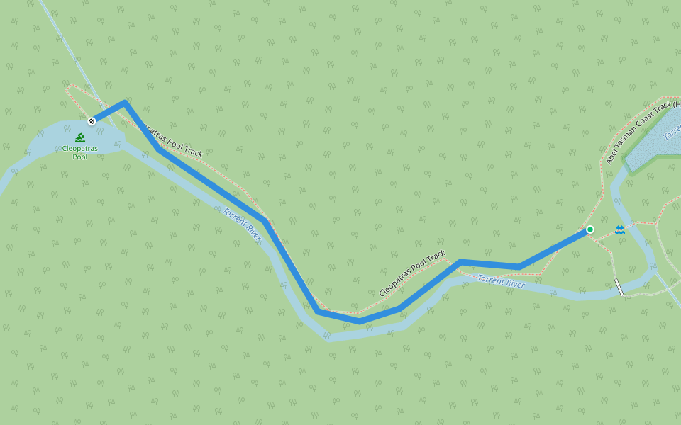 Cleopatras Pool Track walking route map in Torrent Bay