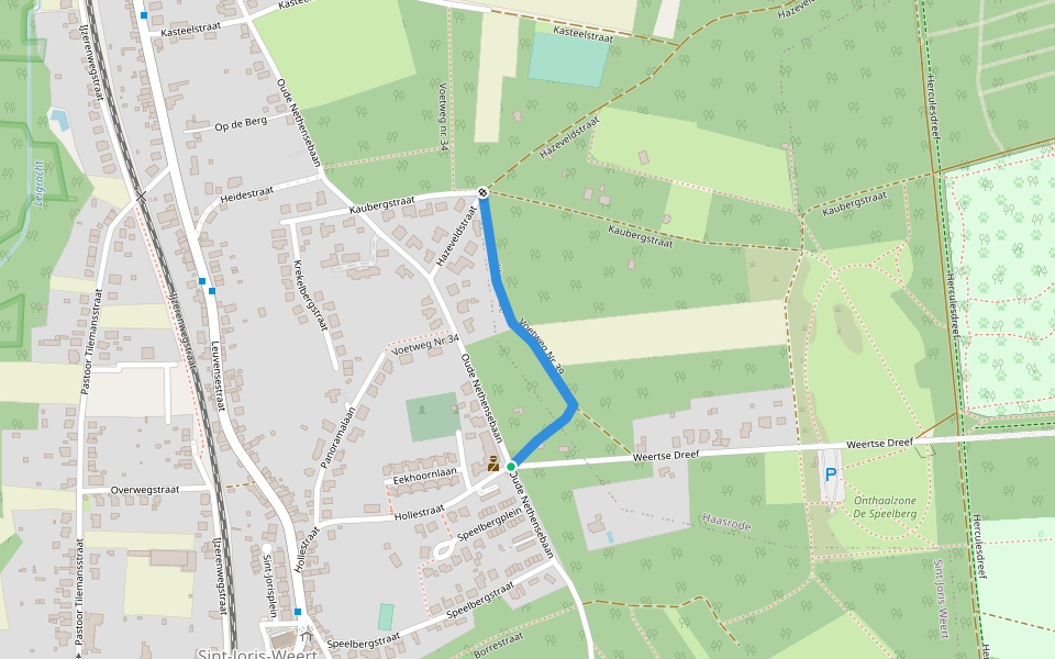 Voetweg Nr 39 walking route map in Oud-Heverlee