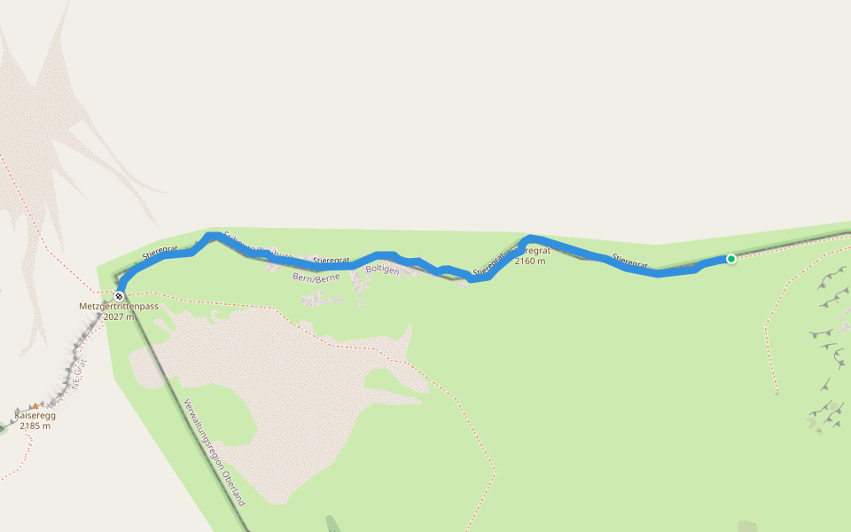 Stieregrat walking route map in Boltigen