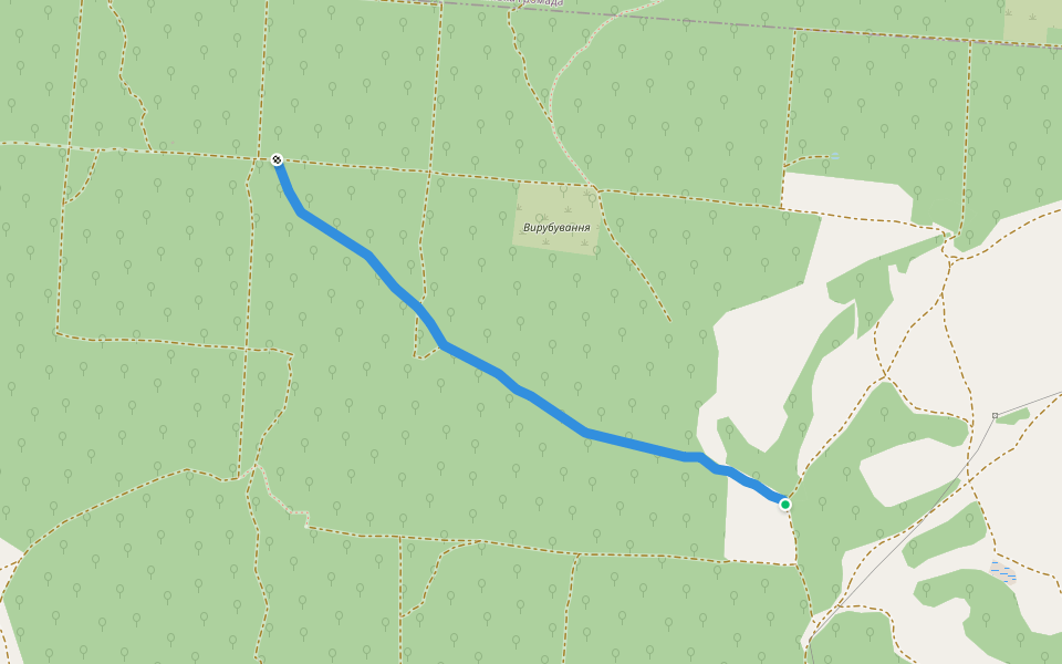 Заросшая/заваленная дорога (12.2020) walking route map in Solonytsivka