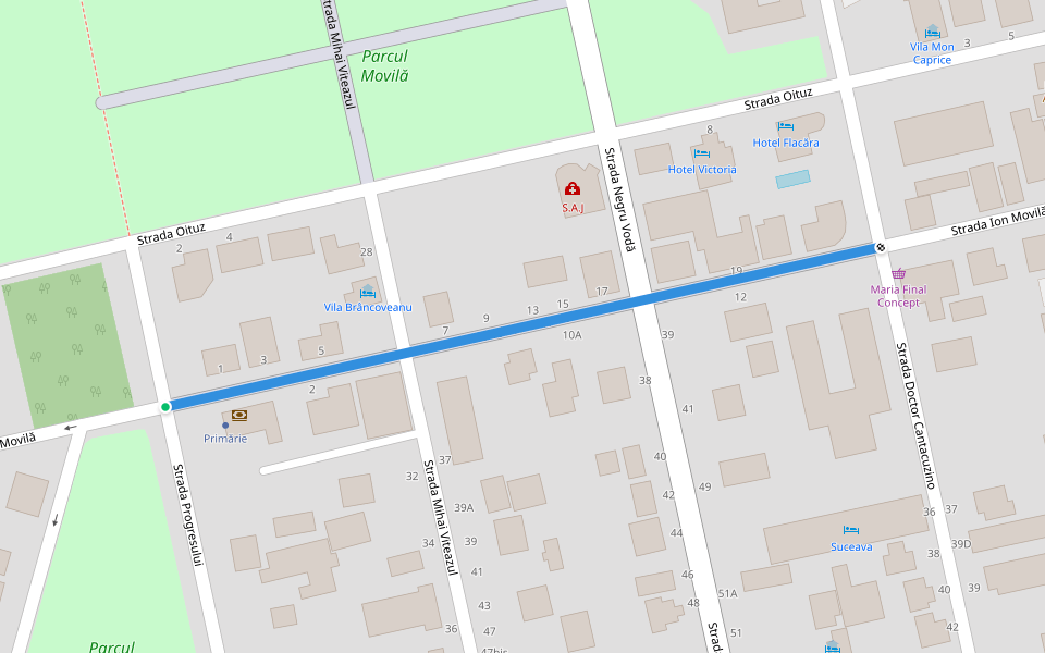 Strada Ion Movilă walking route map in Eforie Sud