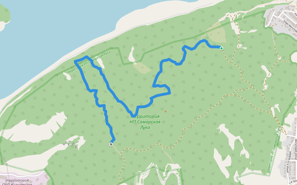 Эндуротрек walking route map in Zhigulevsk