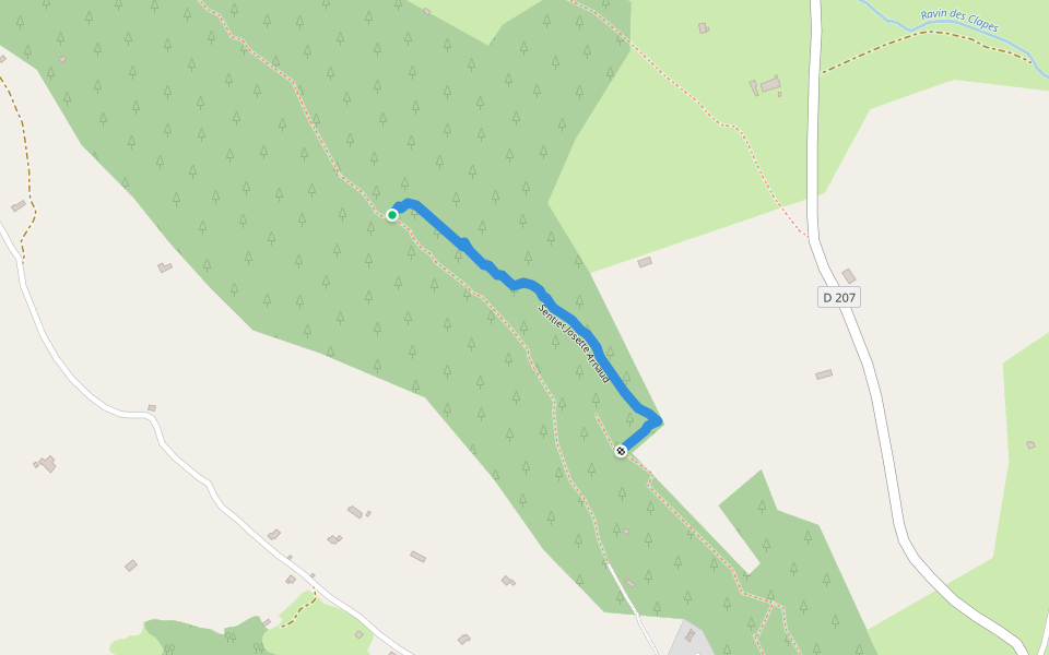 Sentier Josette Arnaud walking route map in Seyne