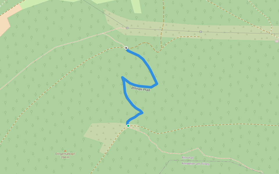 Jellinek-Pfad walking route map in Rinnthal