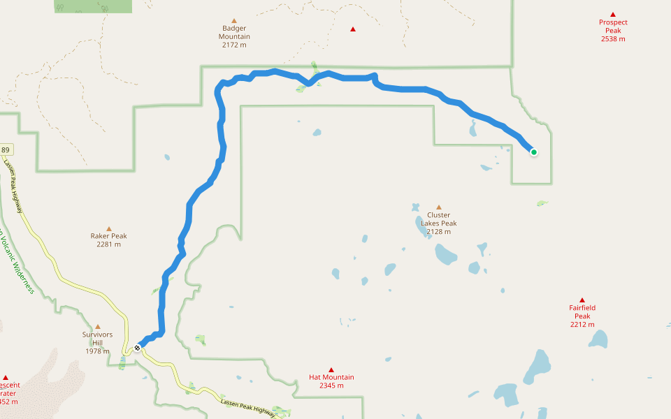 Nobles-Emigrant Trail walking route map in Old Station