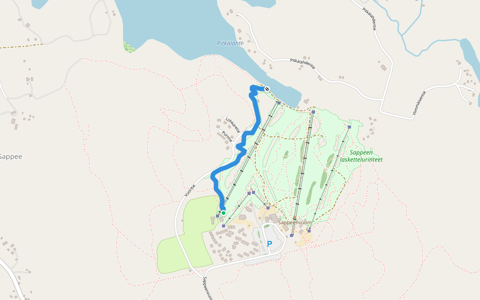 Icebreaker walking route map in Sappee