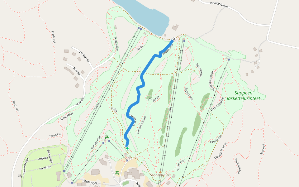 Rabbit Run walking route map in Sappee