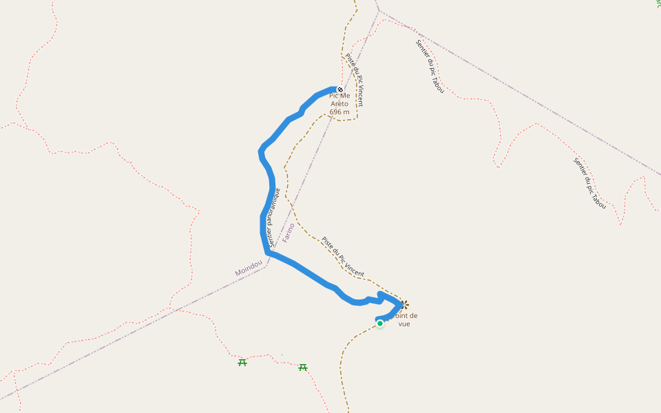 Sentier panoramique walking route map in Farino