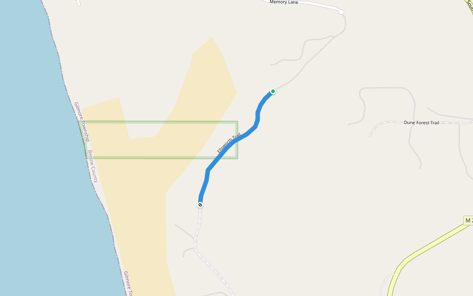 Ellsworth Trail walking route map in Frankfort