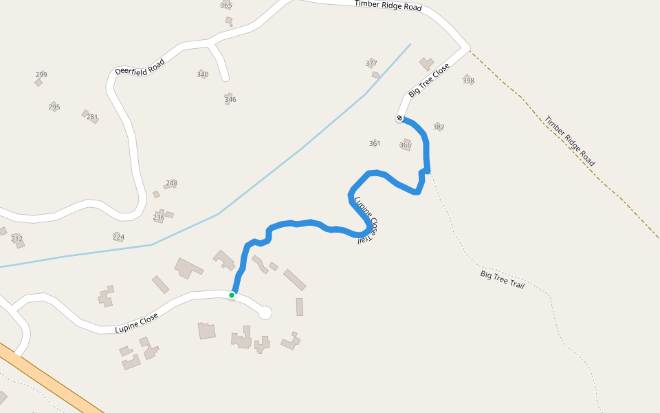 Lupine Close Trail walking route map in Sea Ranch