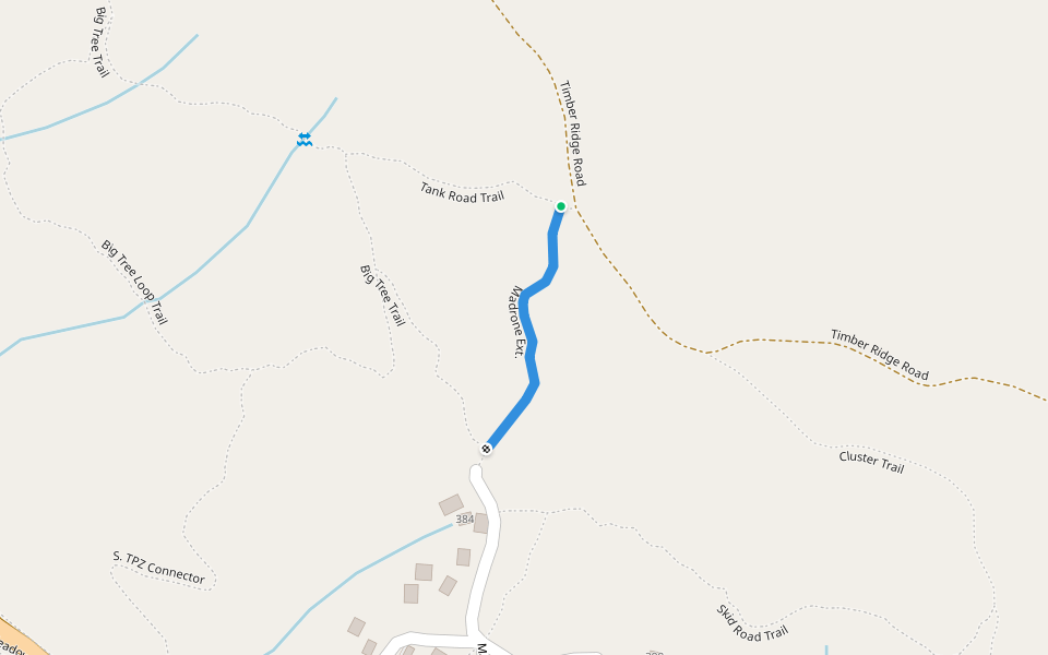 Madrone Ext. walking route map in Sea Ranch