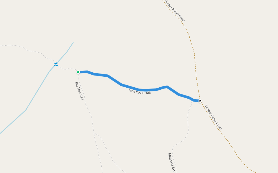 Tank Road Trail walking route map in Sea Ranch