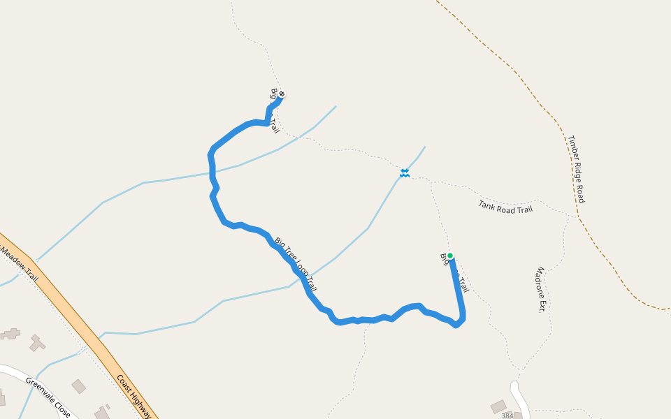 Big Tree Loop Trail walking route map in Sea Ranch
