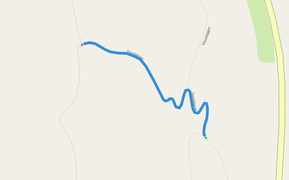 Torvstíggjur walking route map in Haldarsvík
