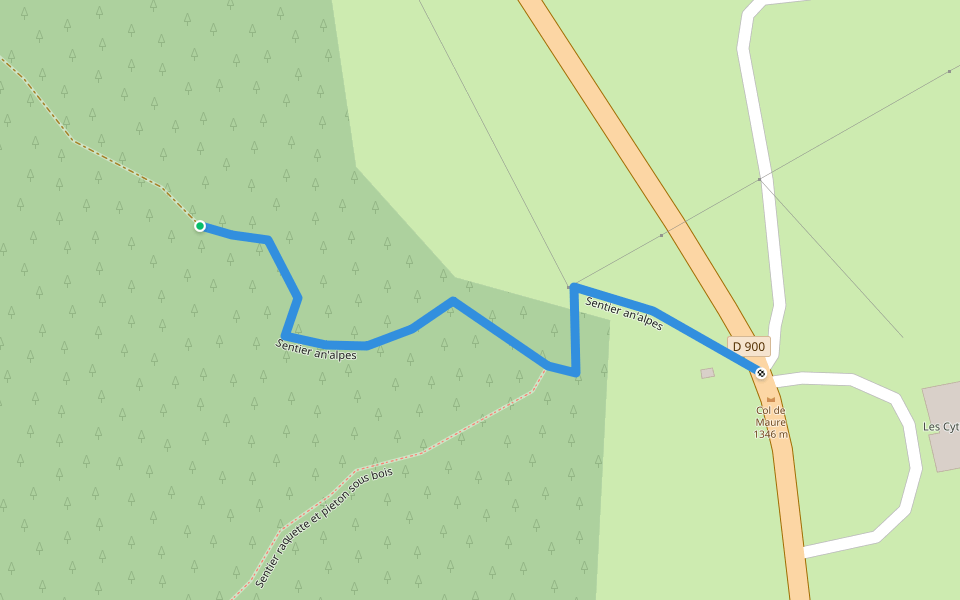 Sentier an'alpes walking route map in Seyne