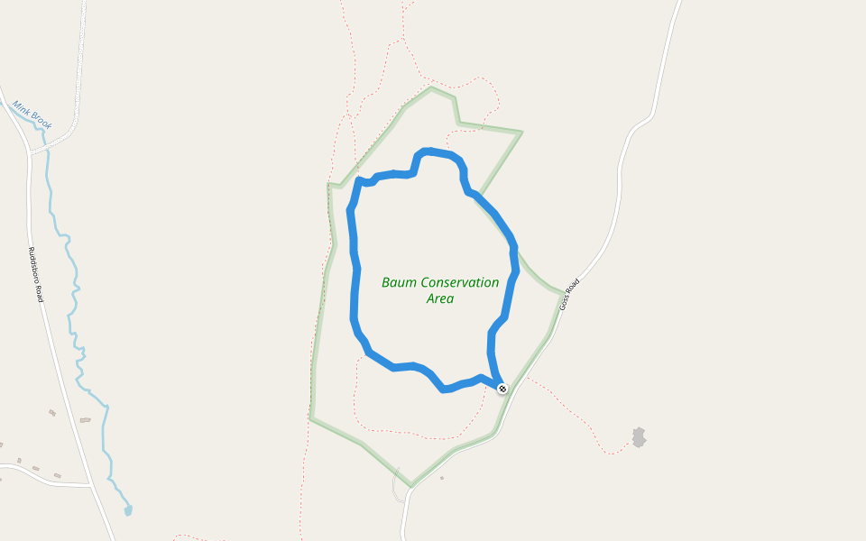 Baum Blue Loop Trail walking route map in Enfield