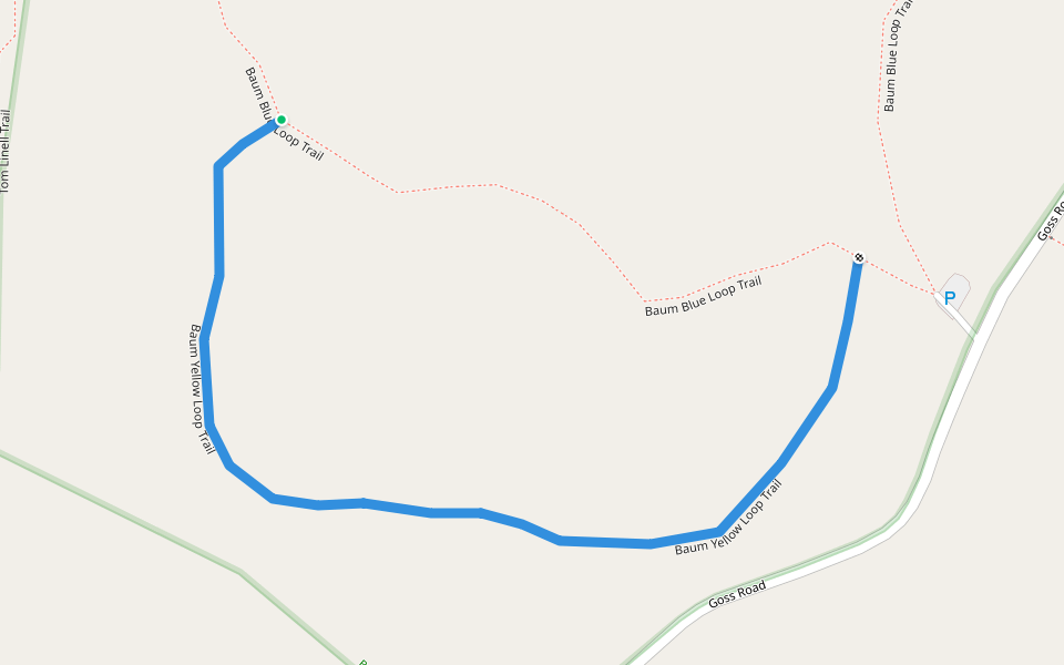 Baum Yellow Loop Trail walking route map in Enfield