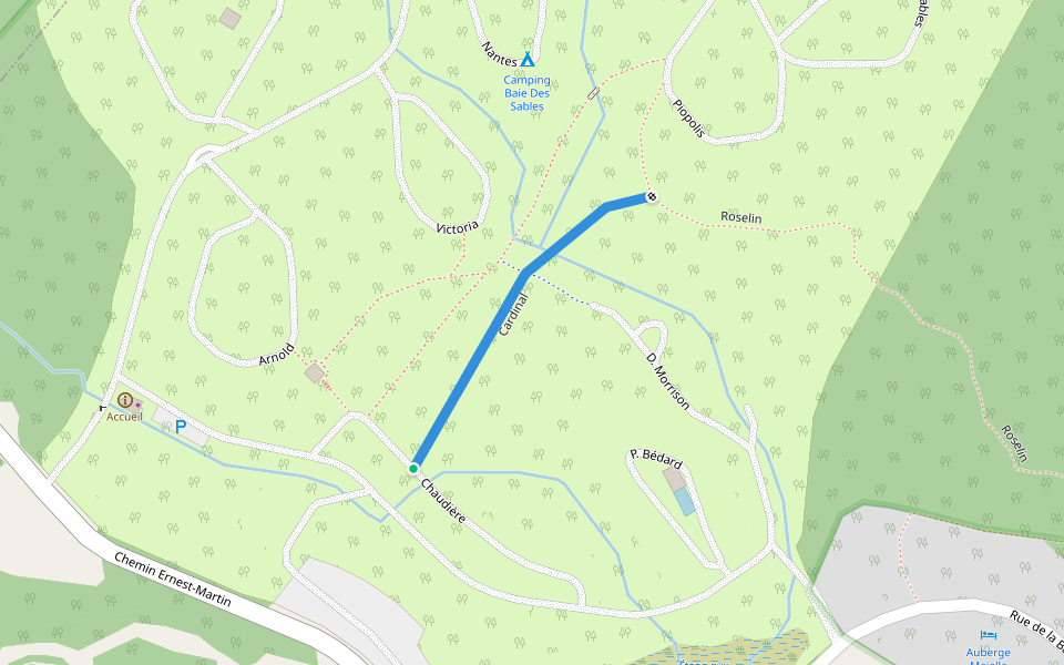 Cardinal walking route map in Marston